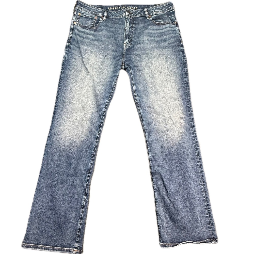 American Eagle Jeans Mens 40x34 Blue Original Bootcut AirFlex+ Medium Tinted